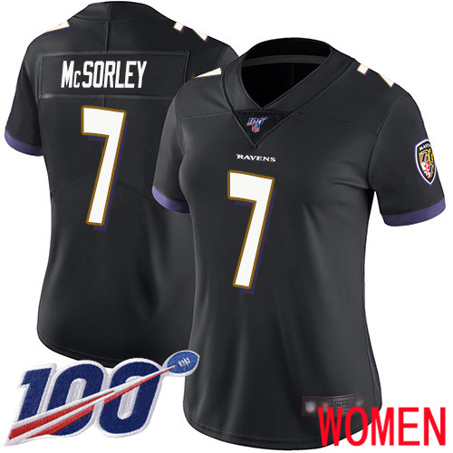 Baltimore Ravens Limited Black Women Trace McSorley Alternate Jersey NFL Football #7 100th Season Vapor Untouchable